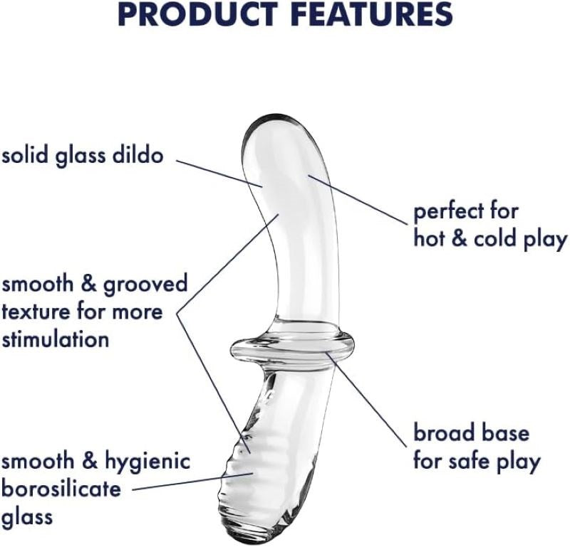 Satisfyer Double Crystal Anal and Vaginal Glass Dildo - Remote Control Vibrators