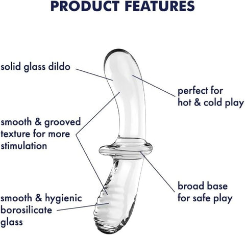 Satisfyer Double Crystal Anal and Vaginal Glass Dildo - Remote Control Vibrators
