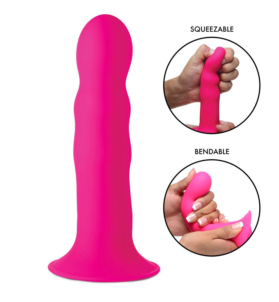 Squeeze-It Squeezable Wavy Dildo - - Realistic Dildos