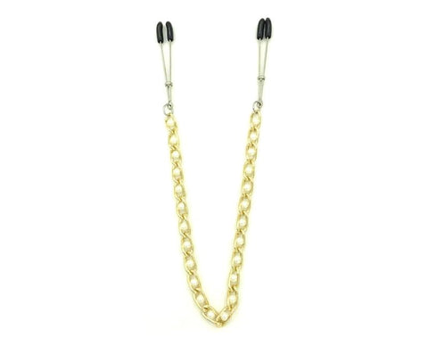 Tweezer Nipple Clamps with Connecting Chain - Breast and Nipple Toys