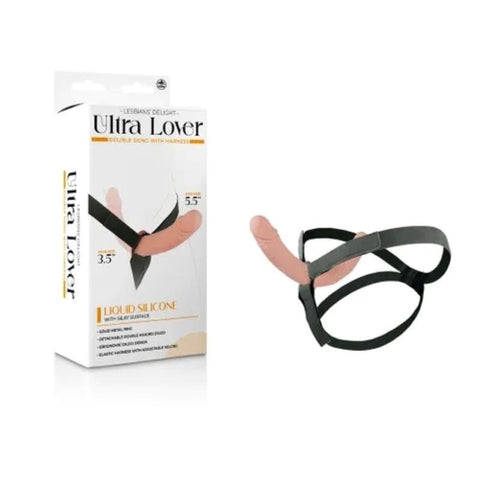 Ultra Lover Double Dong with Harness - Realistic Dildos