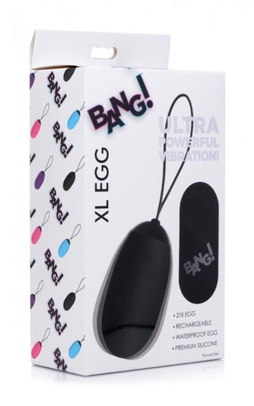 Bang! XL Silicone Vibrating Egg - - Steel Sex Toys