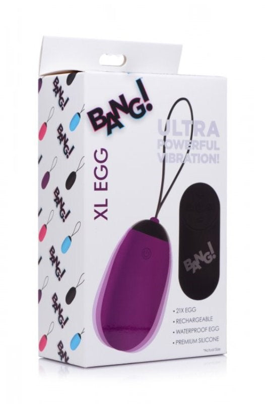 Bang! XL Silicone Vibrating Egg - - Steel Sex Toys