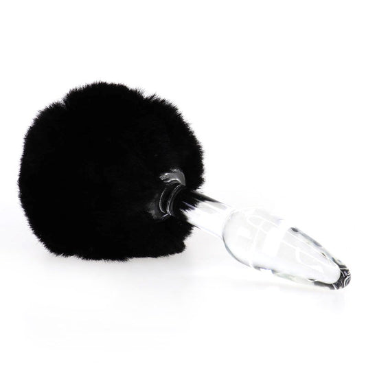Bunny Tail Glass Butt Plug - Anal Beads and Balls