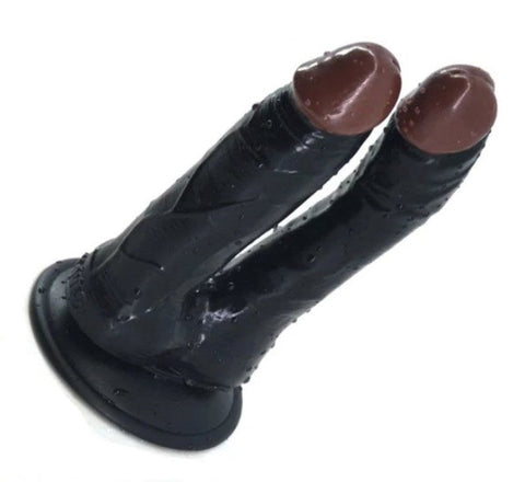 Double Dildo With Suction Cap - Butt Plugs