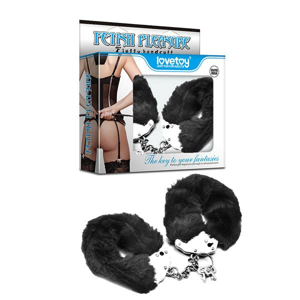 Fetish Pleasure Fluffy Hand Cuffs - - Collars And Cuffs