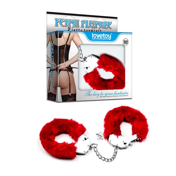 Fetish Pleasure Fluffy Hand Cuffs - - Collars And Cuffs