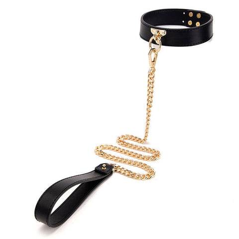 Golden Chain Lead BDSM Collar - Fancy Dress Ups