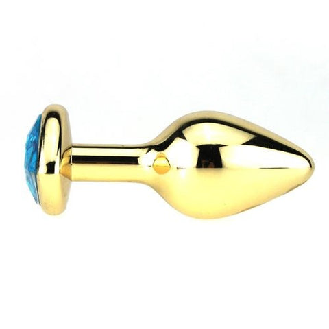 Heart Jeweled Stainless Steel Butt Plug Small - Butt Plugs