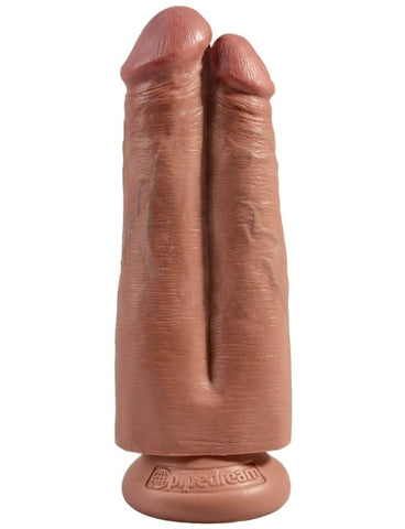 King Cock Strap-On Harness with 7 in. Two Cocks One Hole - Strap On Sextoys