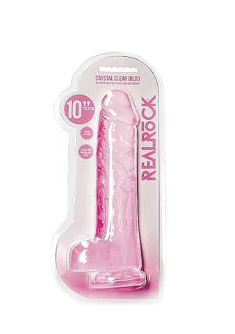 Realistic Dildo With Balls 10 - 25.4 cm - Anal Beads and Balls
