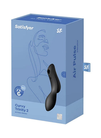 Satisfyer Curvy Trinity 2 Air Pulse Clitoral and G Spot Vibrator - Clit Ticklers and Pulsators
