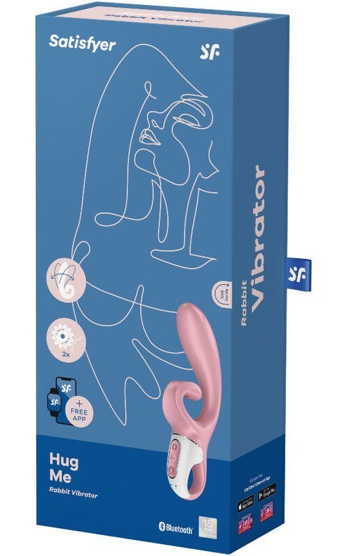 Satisfyer Hug Me Rabbit Vibe App Control - Clit Ticklers and Pulsators