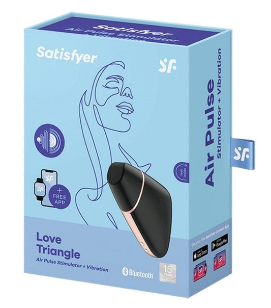 Satisfyer Love Triangle App Controlled Air Pulse Clitoral Massager - Remote Control Vibrators