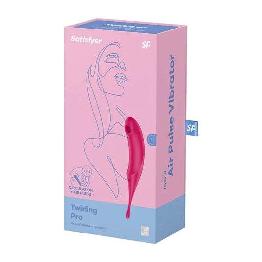 Satisfyer Twirling Pro Hybrid Air Pulse G Spot Vibrator - Clit Ticklers and Pulsators