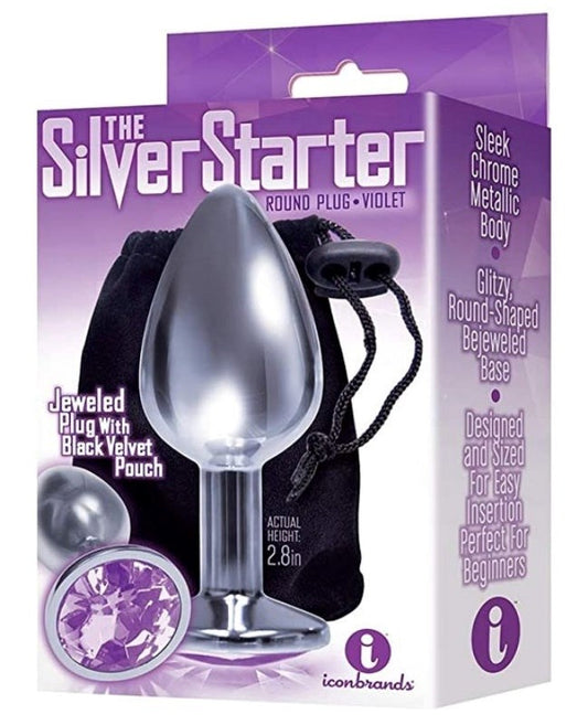 Icon Brands' Sparkling Silver Delight - Jeweled Pleasure Plug - Body Wands