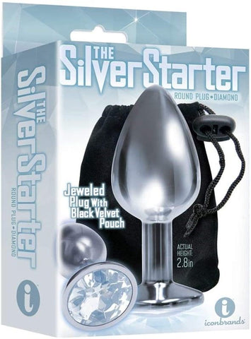 Icon Brands' Sparkling Silver Delight - Jeweled Pleasure Plug - Body Wands