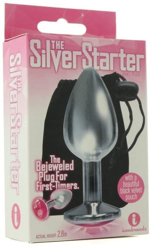 Icon Brands' Sparkling Silver Delight - Jeweled Pleasure Plug - Body Wands