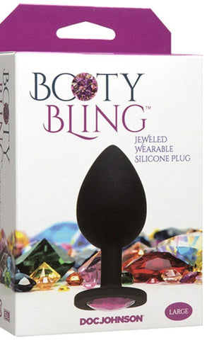 Booty Bling Large Silicone Butt Plug - Clit Ticklers and Pulsators