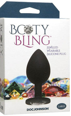 Booty Bling Large Silicone Butt Plug - Clit Ticklers and Pulsators