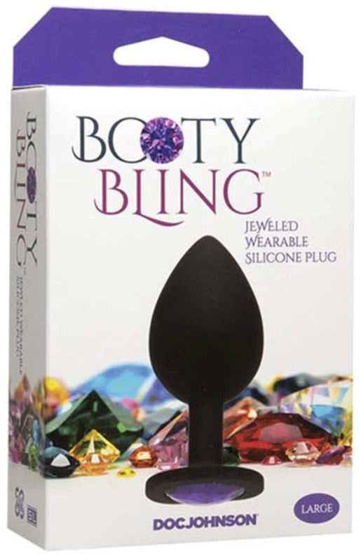 Booty Bling Large Silicone Butt Plug - - Clit Ticklers and Pulsators