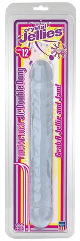 Crystal Jellies 12 inch Jr Double Dong - Bullet Vibrators