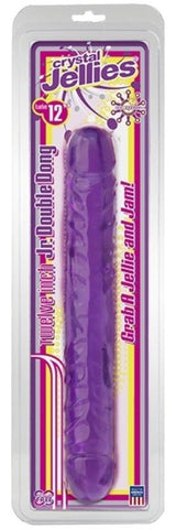 Crystal Jellies 12 inch Jr Double Dong - Bullet Vibrators