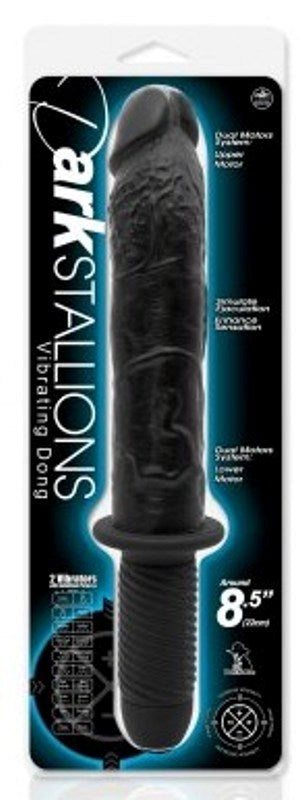Dark Stallions 8.5 Vibrating Dong with 10 Functions - Clit Ticklers and Pulsators