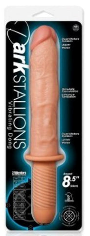 Dark Stallions 8.5 Vibrating Dong with 10 Functions - Clit Ticklers and Pulsators