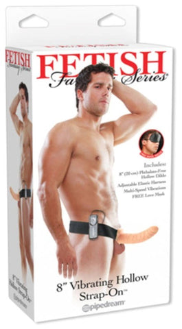 Fetish Fantasy 8 inch Vibrating Hollow Strap-On - Strap On Sextoys