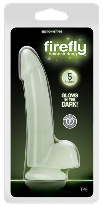 Firefly Smooth Glowing Dong 5 inch - Strap On Sextoys