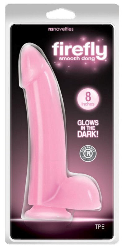 Firefly Smooth Glowing Dong 8 Inch - - Personal Massagers