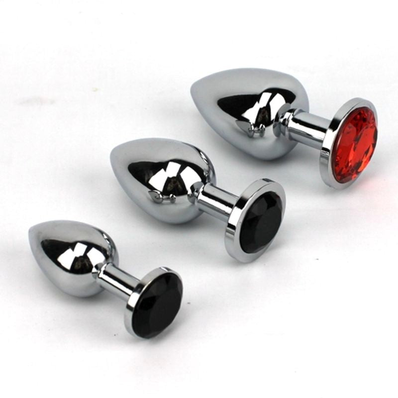 Jewel Encrusted Stainless Butt Plug Large - - Butt Plugs