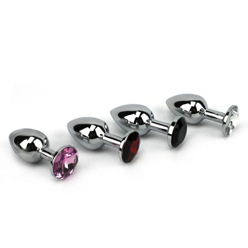 Jewel Encrusted Stainless Butt Plug Large - - Butt Plugs