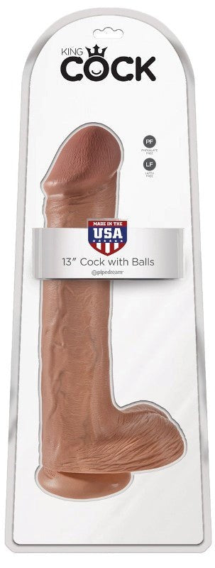 King Cock 13 Inch Cock with Balls - Realistic Dildos