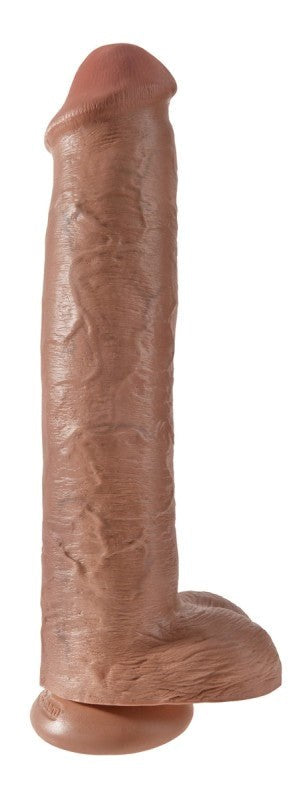 King Cock 15 Inch Realistic Dong with Balls - Rabbit Vibrators