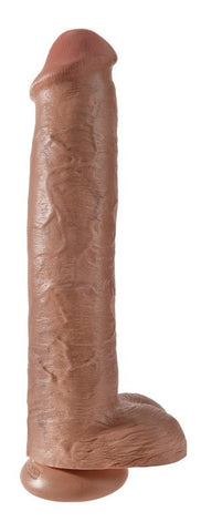 King Cock 15 Inch Realistic Dong with Balls - Rabbit Vibrators