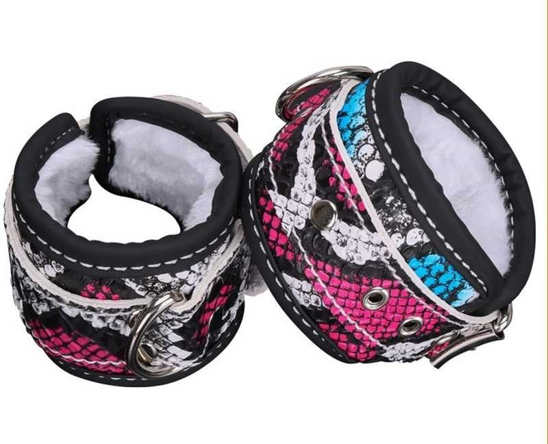 Patterned Bondage Play Wrist or Ankle Cuffs - - Collars And Cuffs