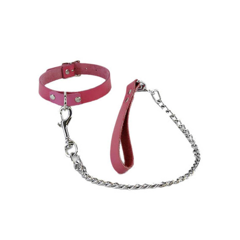 Slave Bondage Collar with Lead - Collars and Leads