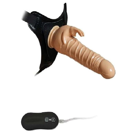 Aphrodisia Harness Rabbit Dildo 8.5 - Clit Ticklers and Pulsators