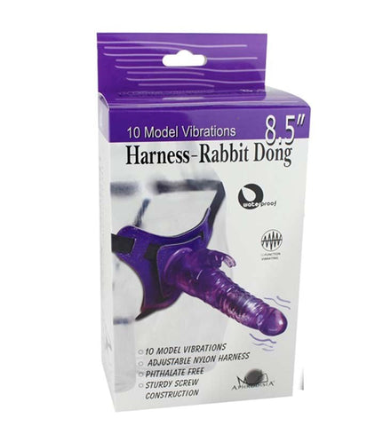 Aphrodisia Harness Rabbit Dildo 8.5 - Clit Ticklers and Pulsators