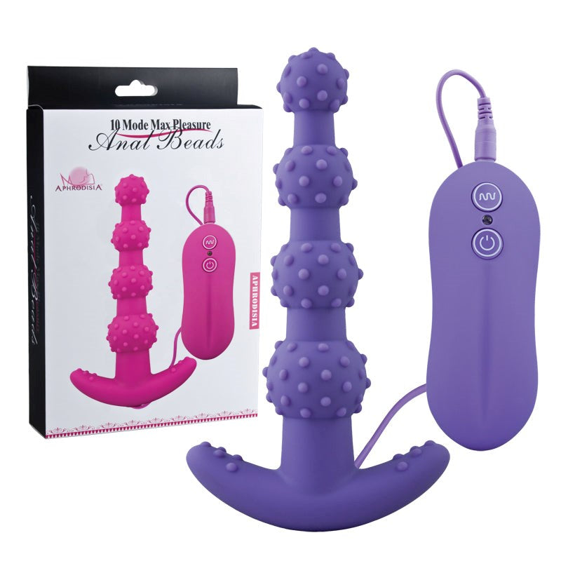 Aphrodisia MaxPleasure Vibrating Anal Beads - - Butt Plugs