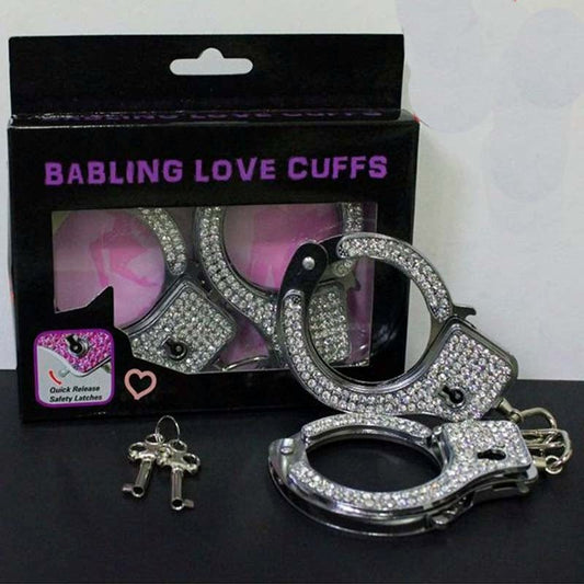Babling Diamonte Handcuffs - G-Spot Vibrators