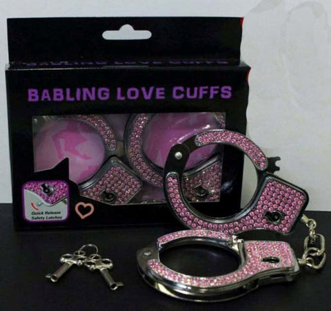 Babling Diamonte Handcuffs - G-Spot Vibrators