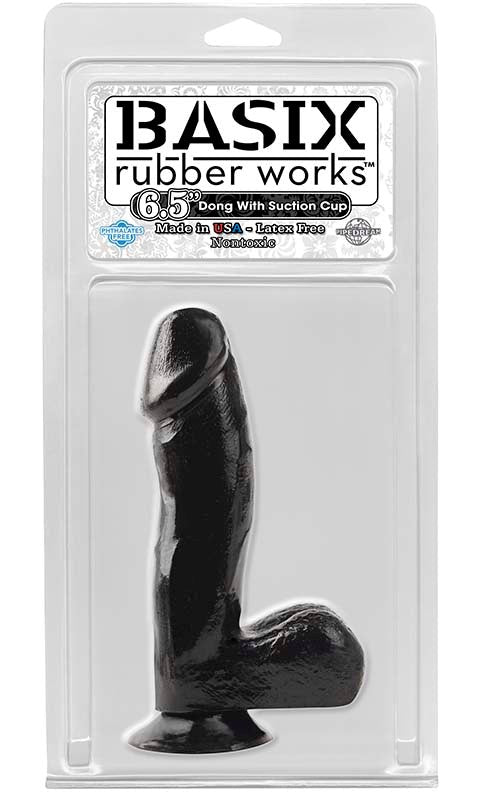 Pipedream Basix 6.5 Inch Suction Cup Dong with Balls - G-Strings, Panties and Shorts