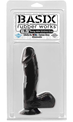 Pipedream Basix 6.5 Inch Suction Cup Dong with Balls - G-Strings, Panties and Shorts