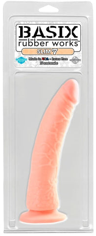 Basix 7 Inch Slim Dong with Suction Cup - Realistic Dildos