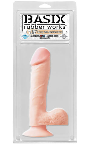 Basix 7.5 Inch Dong with Suction Cup - Realistic Dildos