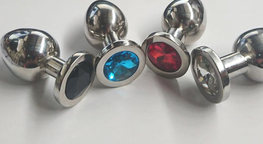 Bedazzled Steel Butt Plug Medium - Waterproof Vibrators