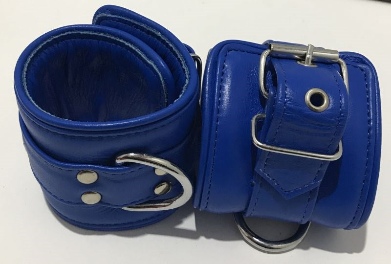 Bullish Leather BDSM Cuffs - Jelly Vibrators